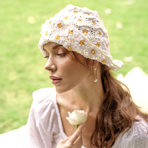 FLORA Crochet Hat, in Off White (Pre-order)