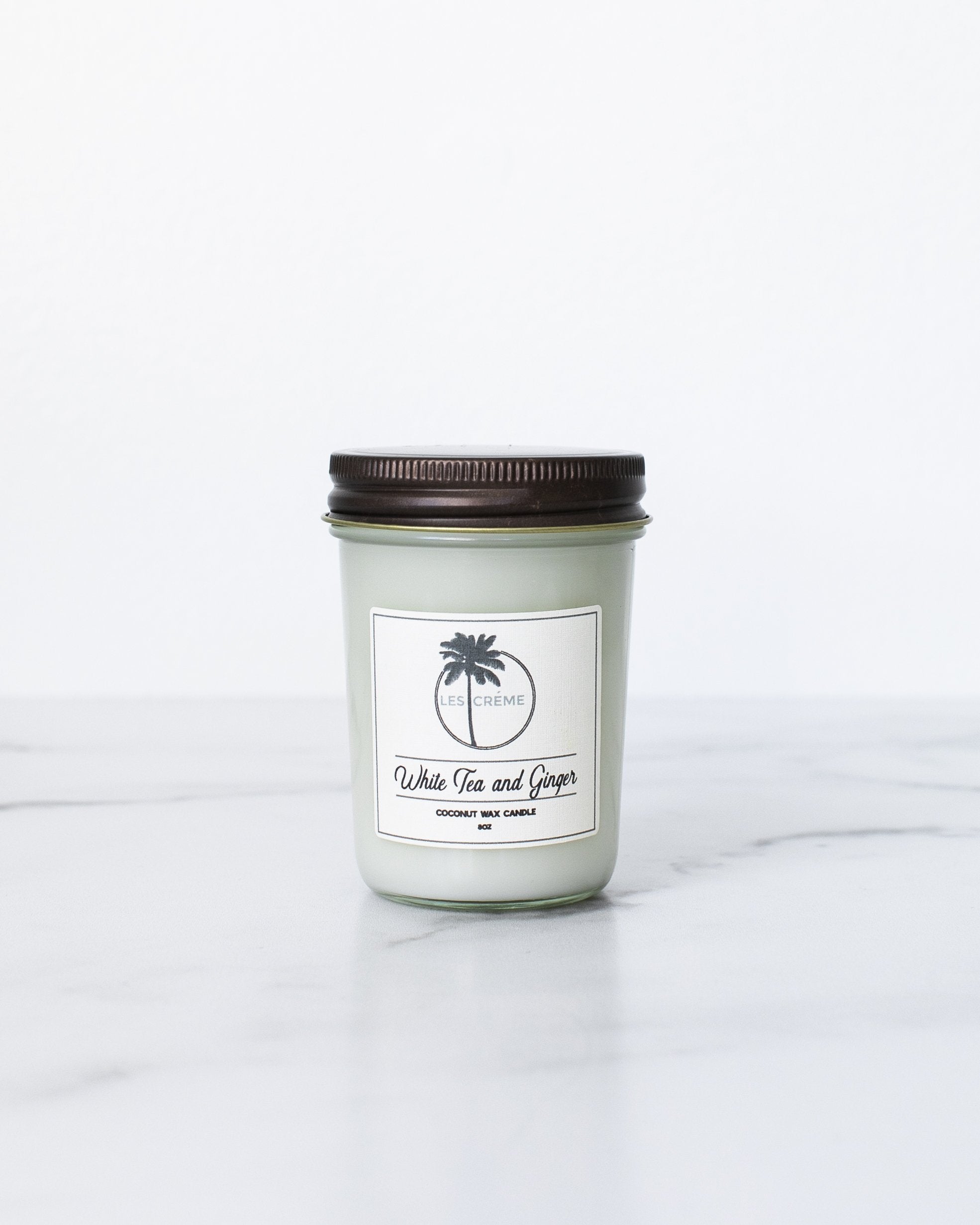 White Tea + Ginger Scent Coconut Wax Candle